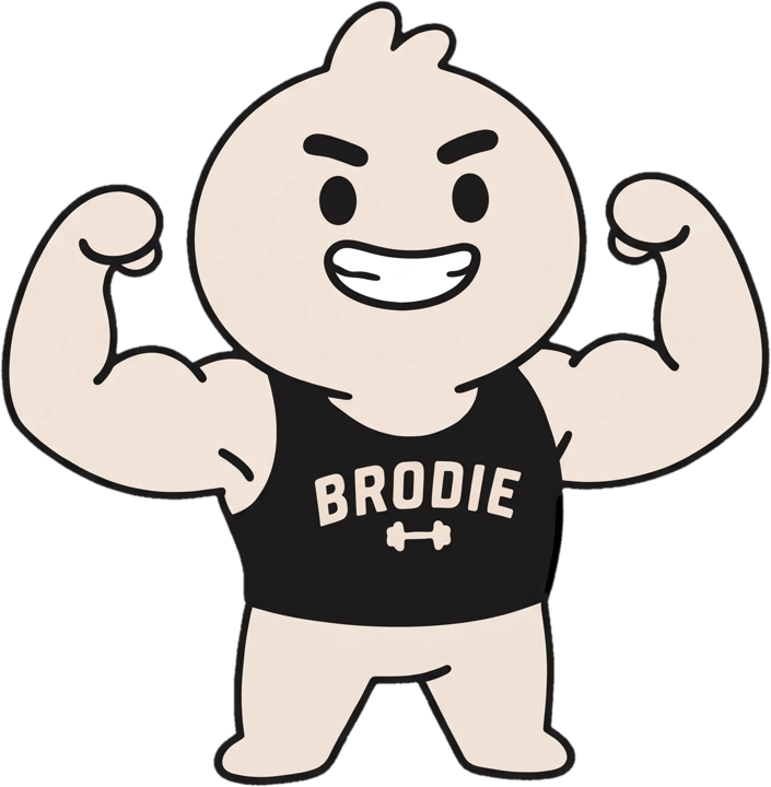 Brodie flexing with a pinkish body
